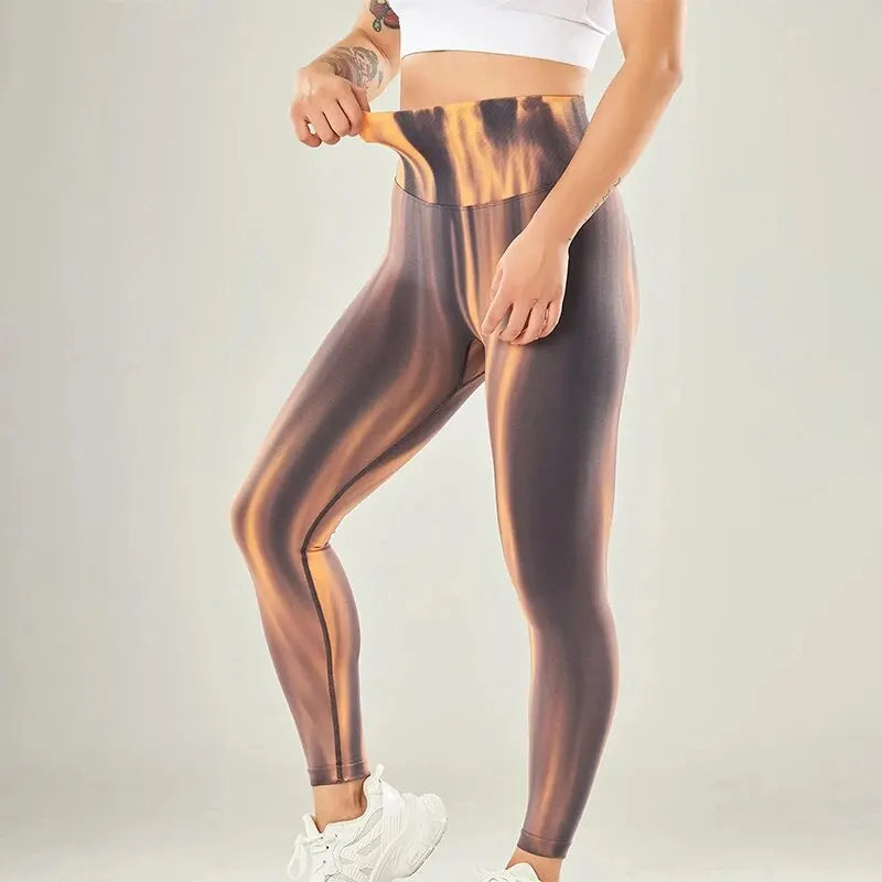 Calças Leggings Sem Costura 3D